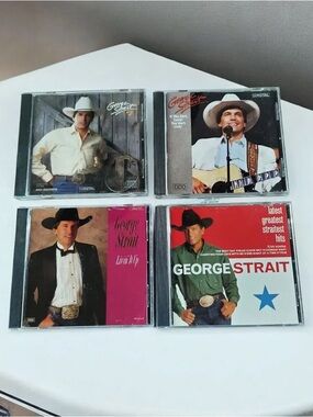 George Strait CD Lot - Cowboy Country Albums (White, Black, Red, Green)